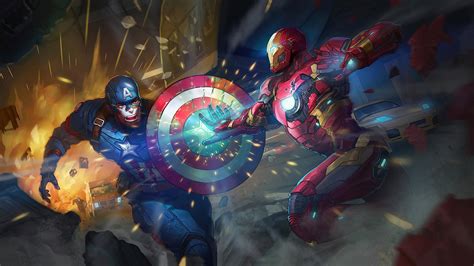 Captain America Vs Iron Man Wallpaper Id5887