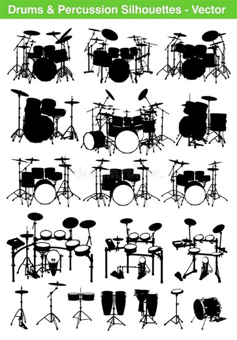 Drum Set Stock Vector Illustration Of Design Drum Black 11564092