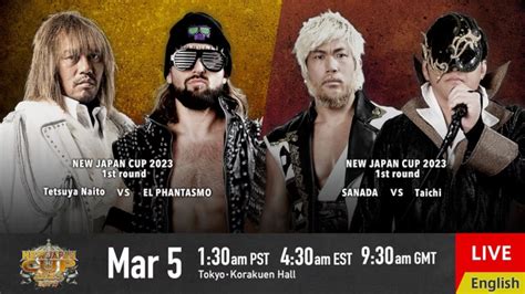 Njpw New Japan Cup Night Results Night Card Tpww