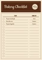 Free BreadBakers Bakery Inventory Checklist Template