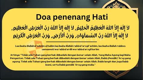 Doa Penenang Hati Arab Latin Dan Keutamaannya