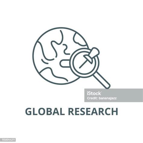 글로벌 연구 벡터 라인 아이콘 선형 개념 개요 기호 기호 개념에 대한 스톡 벡터 아트 및 기타 이미지 개념 개발 개선