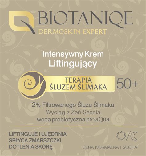 Biotaniqe Terapia Luzem Limaka Intensywny Krem Liftinguj Cy