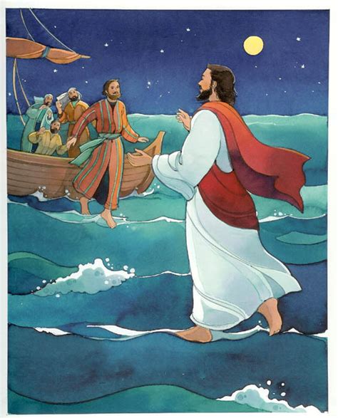 Pictures Of Jesus Walking On Water