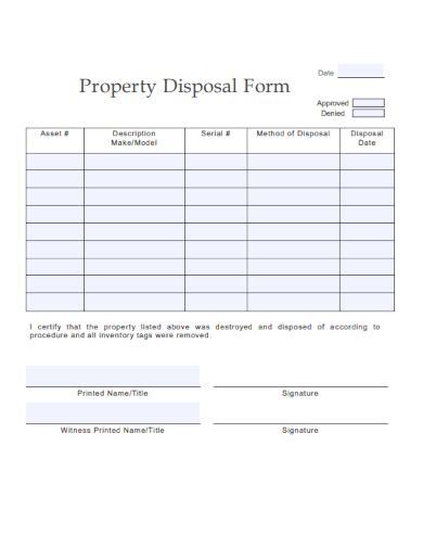 FREE 36 Disposal Form Samples In PDF MS Word