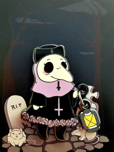 Pastel Goth Plague Doctor Plague Nurse Pastel Enamel Pin Etsy