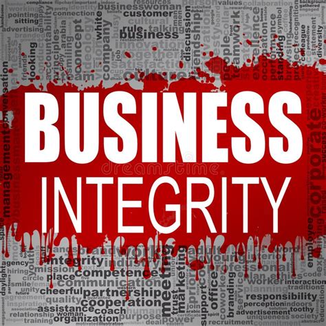 Business Integrity Word Cloud Stock Illustration Illustration Of