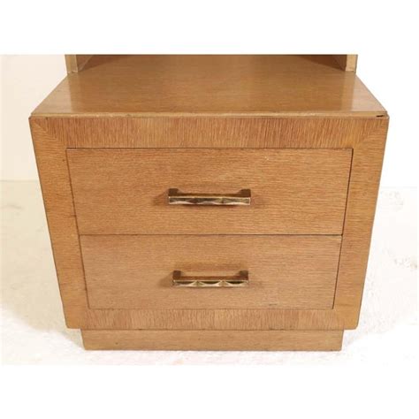 Late 20th Century Vintage Blonde Storage Two Drawer Nightstand Chairish