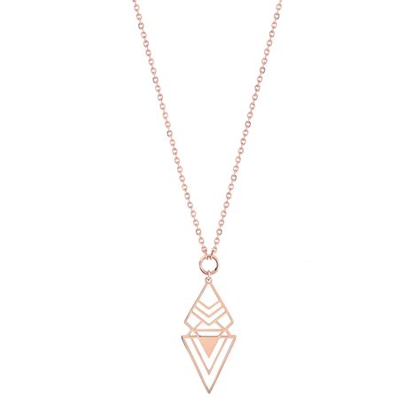 Collier Acier Doré Rose 42 à 47 Cm Femme Collier Maty