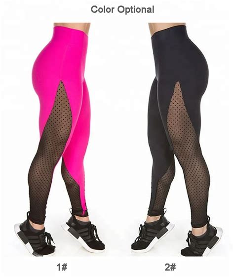 Wholesale Fashion Custom Dots Mesh Fitness Women Sexy Yoga Pants Buy Yoga Pants Womensexy