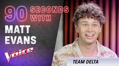 The Blind Auditions 90 Seconds With Matt Evans The Voice Australia