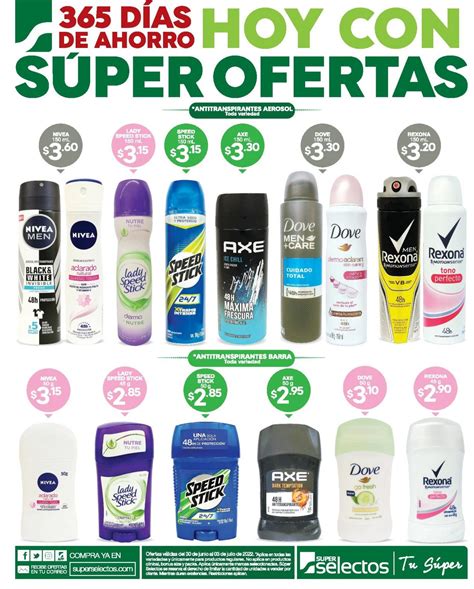 Súper Ofertas en Desodorantes con Súper Selectos 30 Junio TuOfertaSV