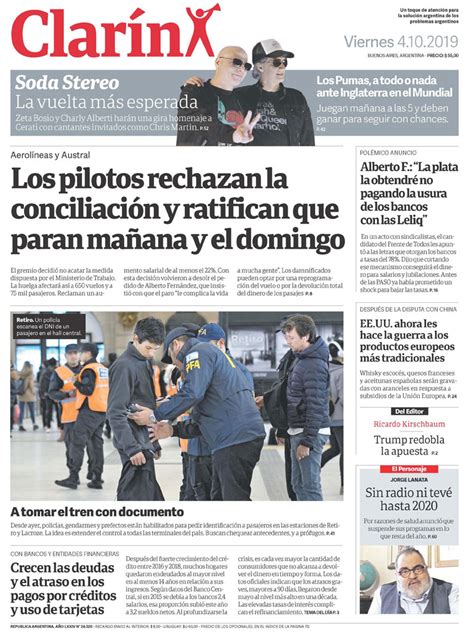 Clarín Argentina 4 De Octubre De 2019 Infobae