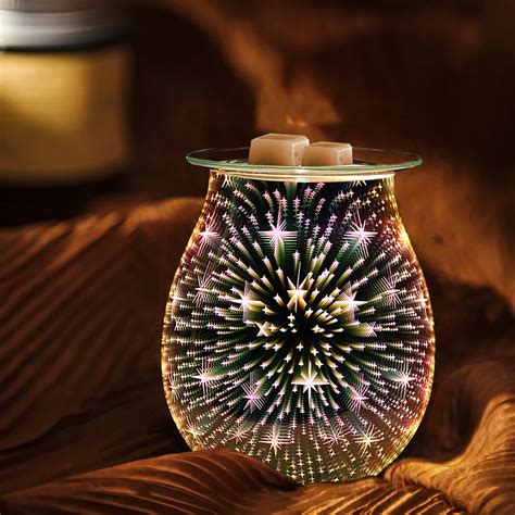 Wax Melt Warmer 3d Glass Electric Candle Warmer Wax Burner Melter For