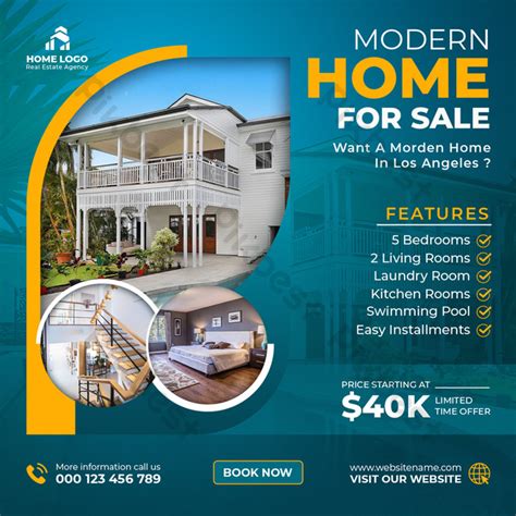 Real Estate House Property Sale Square Banner Or Social Media Post