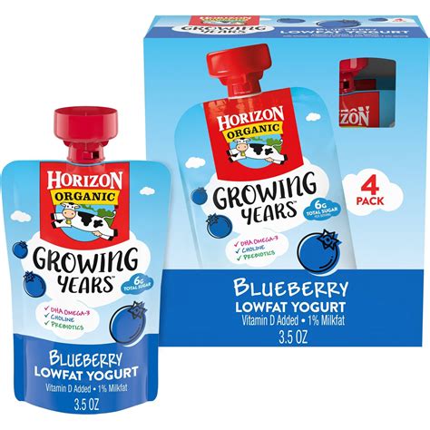 Horizon Organic Growing Years Low Fat Blueberry Kids' Yogurt with DHA ...