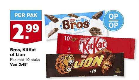 Bros Kitkat Of Lion Aanbieding Bij Hoogvliet