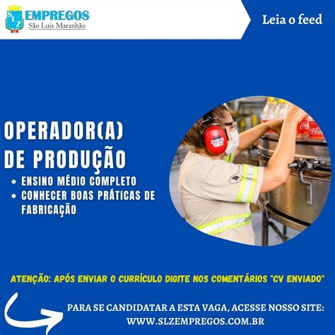 Operador A De Produ O Slz Empregos