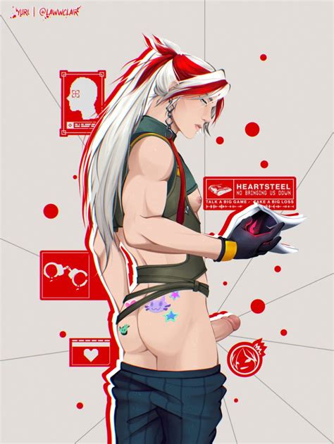 League Of Legends Sex Art Holding Mask Male Only Heartsteel Yone