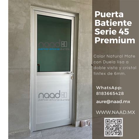 Puerta Batiente Serie Premium Eurovent Cuprum Naad