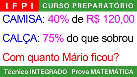 Ifpi Curso Preparat Rio De Matem Tica Ifpi T Cnico Integrado