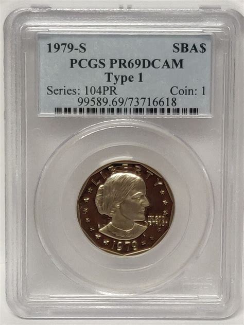 S Proof Susan B Anthony Dollar Pcgs Pr Dcam Type Ebay