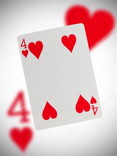 Playing card, four of hearts Stock Photo by ©michaklootwijk 24302815