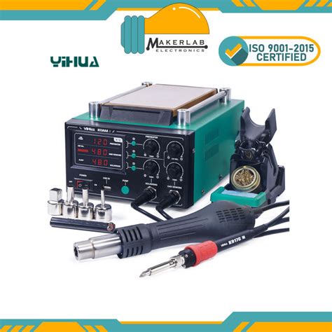 YIHUA 853AAA I 3 In 1 Standard Version 110W Separator Digital SMD Soldering Desoldering Hot Air