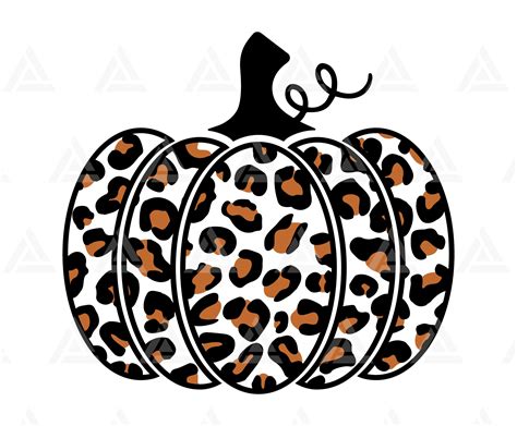 Pumpkin Svg Leopard Print Svg Halloween Svg Fall Pumpkin Etsy