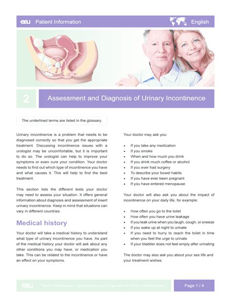 Fillable Online Assessment And Diagnosis Of Urinary Incontinence Fax Email Print Pdffiller