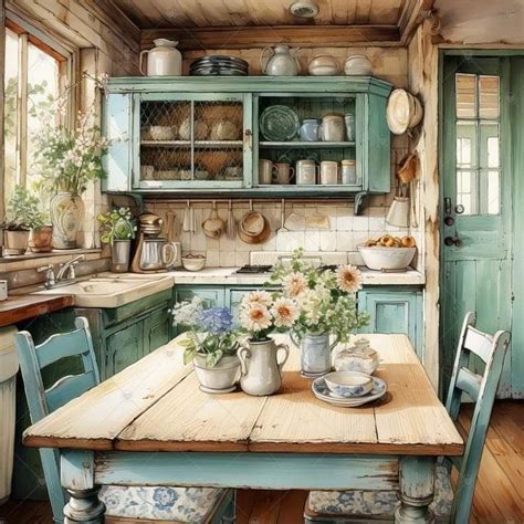 Pin By Tammy Hosey On Back In The Country In Green Kitchen