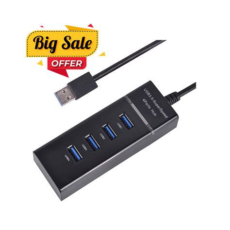 Super Speed USB 3 0 Hub 4 Port 5Gbps USB Hub Splitter Adapter Auramart Lk