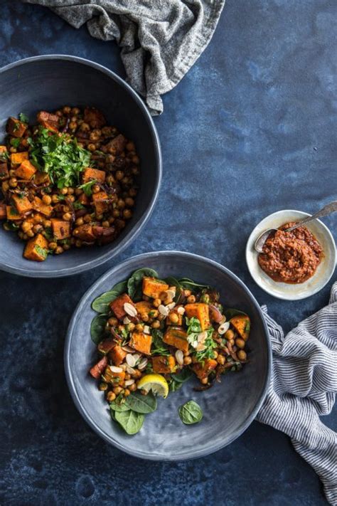 Roasted Sweet Potato Salad With Harissa Chickpeas Cook Republic