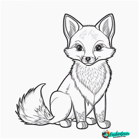 Ausmalbild Fuchs - Kostenlose Vorlagen zum Ausdrucken und Ausmalen