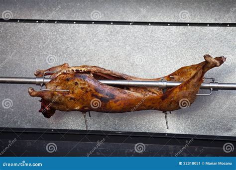 Lamb Rotisserie Stock Image Image Of Food Area Brown 22318051