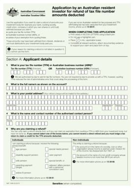 Fillable Online Ato Gov Section A Applicant Details Australian