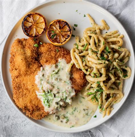 Pork Schnitzel With Spaetzle So Much Food