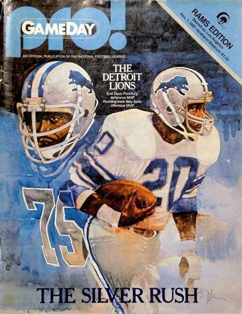 NFL Program: Los Angeles Rams vs. Detroit Lions (November 1, 1981 ...