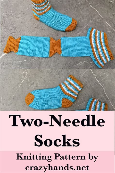 Two Needle Socks Knitting Pattern By Crazyhands Net