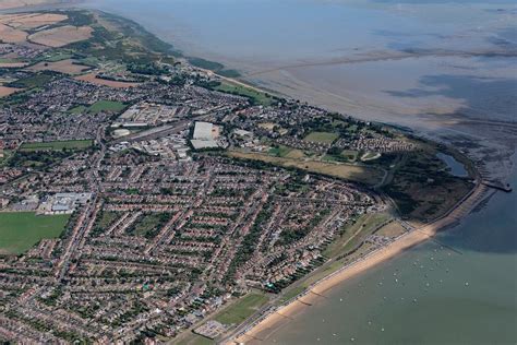 Aerial Image Of Shoeburyness On The Mouth Of The River Thames Estuary