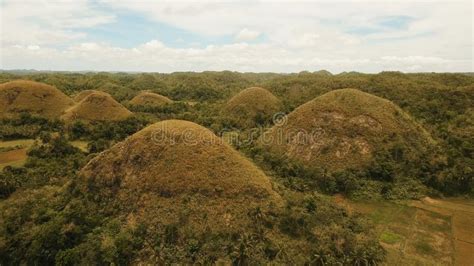 Chocolate Hills in Bohol, Philippines, Aerial View. Stock Photo - Image ...