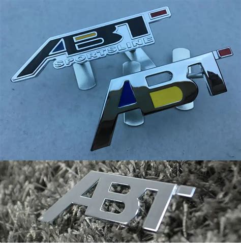 New 3d Abt Logo Refit Car Badge Auto Front Grill Emblem Stickers Car