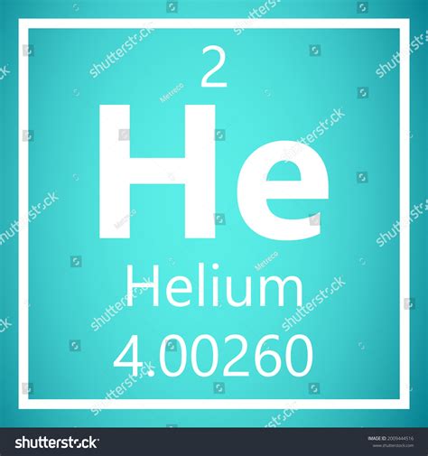 Helium He Periodic Table Elements Atomic Stock Vector Royalty Free