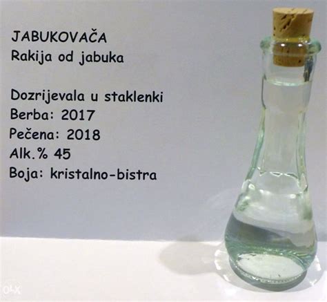 Rakija Jabukova A Jabukova Bistra Ili Zlatna Rakija Rakije Olx Ba