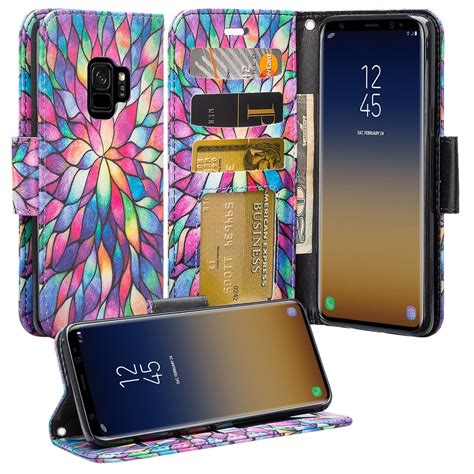 Galaxy S9 Case For Samsung Galaxy S9 Phone Cases Flip Folio [kickstand Feature] Pu Leather