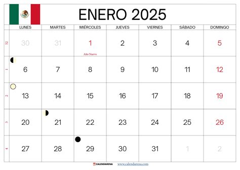 Calendario Enero M Xico Para Imprimir