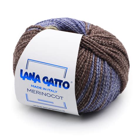 Пряжа Lana Gatto Merinocot Melange (9562 Меланж) Меринос Extrafine 53% ...