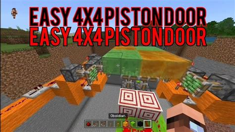 How The Make A Flush With The Wallfloor 4x4 Piston Door Minecraft