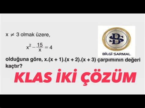 ÇARPANLARA AYIRMA I SAĞLAM Soru I 2 Farklı Çözüm BİLGİSARMAL YouTube