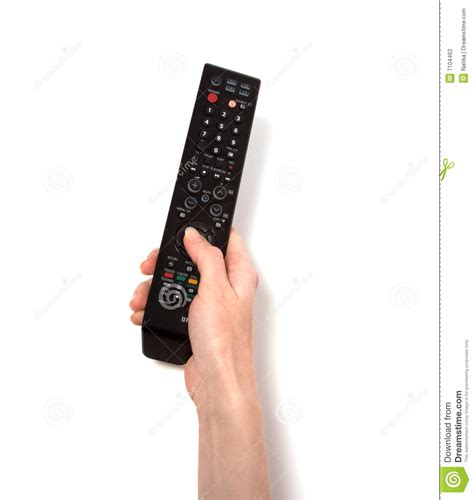 Hand Holding Tv Remote Control Stock Photography Image